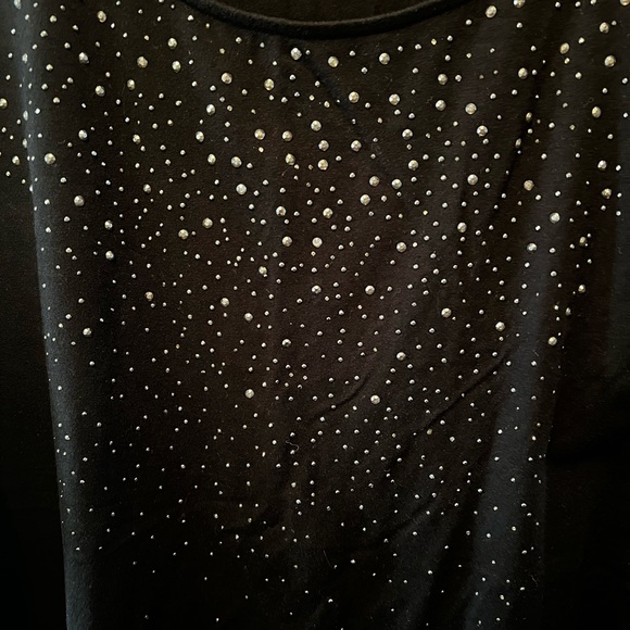 Peter Nygard black rhinestone t-shirt - Picture 3 of 7